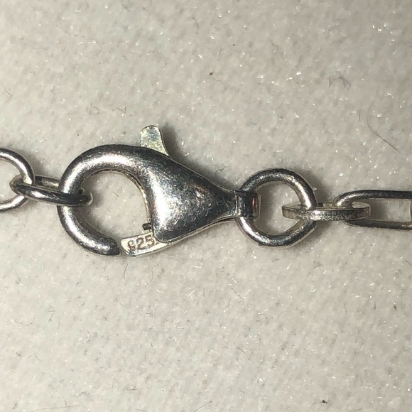 STERLING & Crystal Multi Colour Crystal Drop Necklace 16” w 3” Drop MHJ 925 - Picture 7 of 7